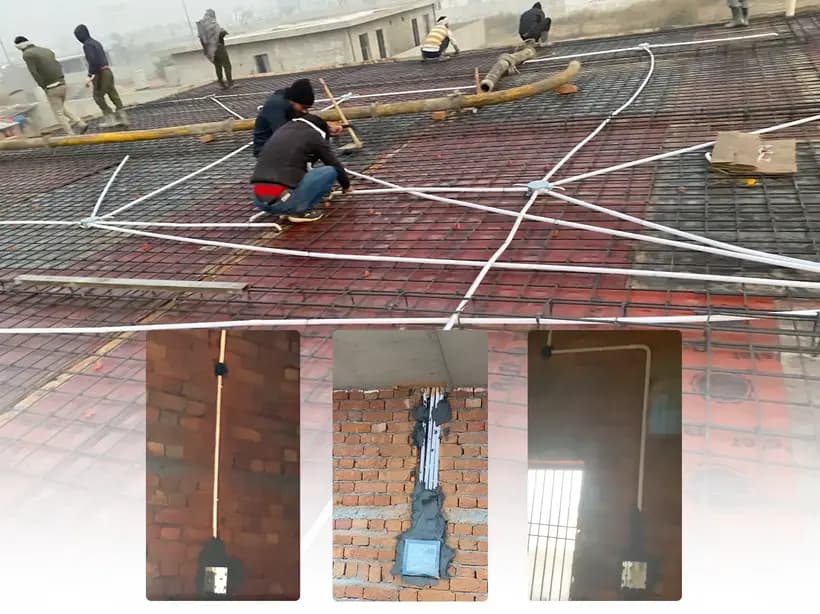 Roof slab reinforcement work